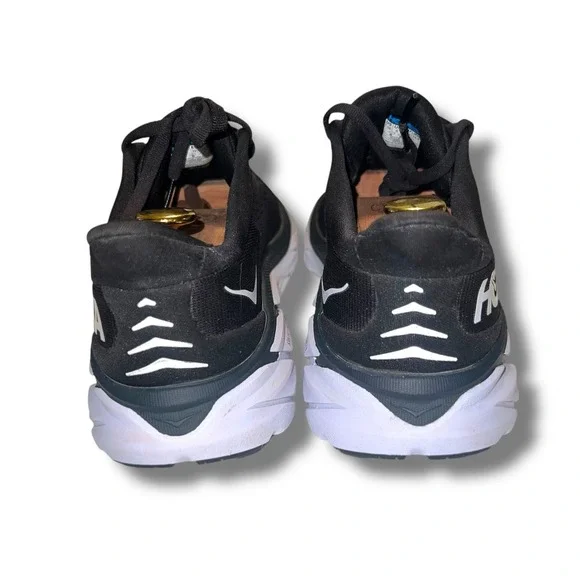 Hoka One One Clifton 8 Running Shoes Women's Size 7.5 B Black White - Picture 8 of 12
